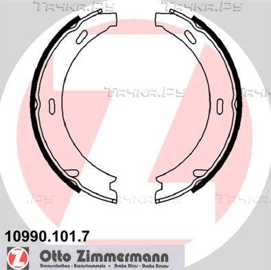 Тормозные колодки (стояночная тормозная система) Zimmermann задние для Mercedes-Benz W124, A124 1984-1993. Артикул 10990.101.7