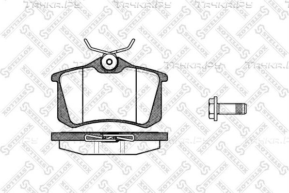 Тормозные колодки Stellox задние для Audi A3 II (8P) 2003-2013. Артикул 274 005B-SX