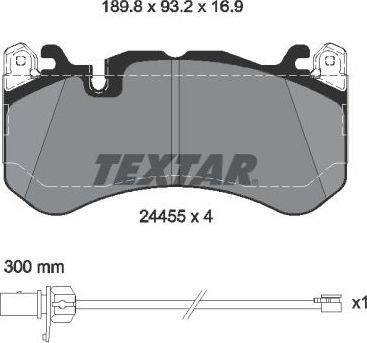 Тормозные колодки Textar. Артикул 2445501