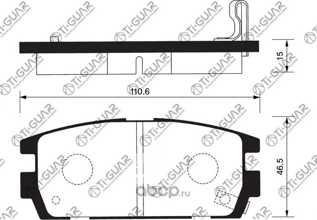 Тормозные колодки (TI-Guar). Артикул TG1716