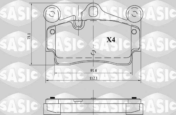 Тормозные колодки Sasic задние для Porsche Cayenne I (955) 2002-2010. Артикул 6216127