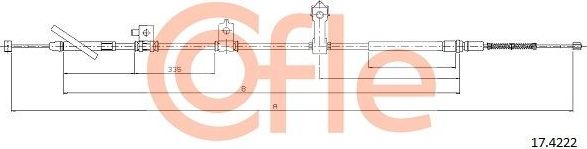 Трос ручника (тросик ручного тормоза) Cofle. Артикул 17.4222