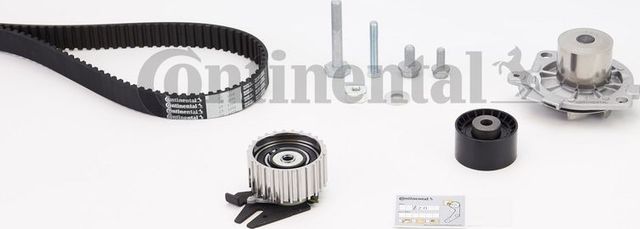 Помпа (водяной насос) с комплектом ремня ГРМ ContiTech для Saab 9-3 II 2004-2015. Артикул CT1106WP1