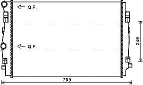 Радиатор охлаждения двигателя AVA для Skoda Octavia A8 2019-2026. Артикул VNA2344