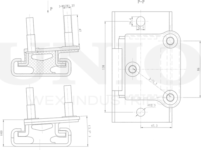 Опора двигателя (Unio). Артикул RMP-15090