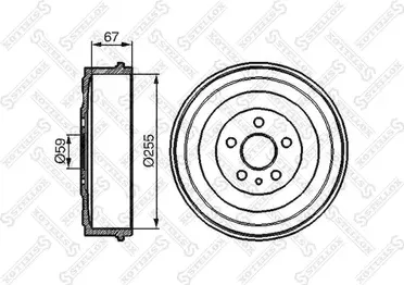 Тормозной барабан Stellox. Артикул 6026-1902-SX