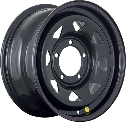 Колёсный диск OFF-ROAD Wheels усиленный стальной черный 5x139,7 7xR16 d110 ET+30 для УАЗ Пикап 2008-2024 (треугольник мелкий). Артикул 1670-53910BL+30A17
