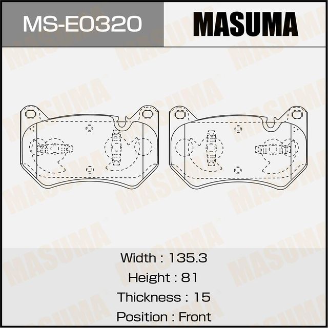 Колодки тормозные (Masuma). Артикул MSE0320