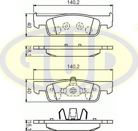 Тормозные колодки G.U.D.. Артикул GBP880126