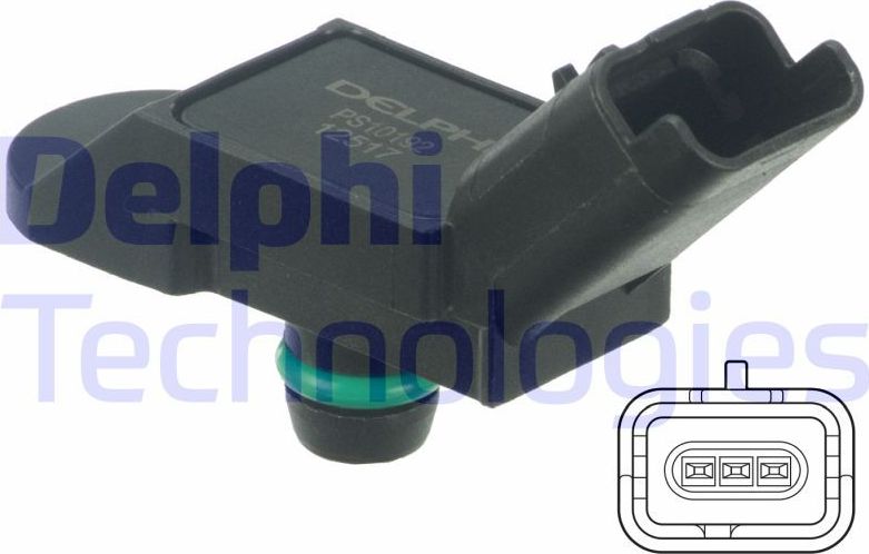 Датчик абсолютного давления (ДАД, MAP) Delphi. Артикул PS10192