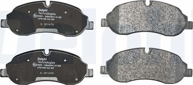 Тормозные колодки Delphi (Low-Metallic). Артикул LP3136