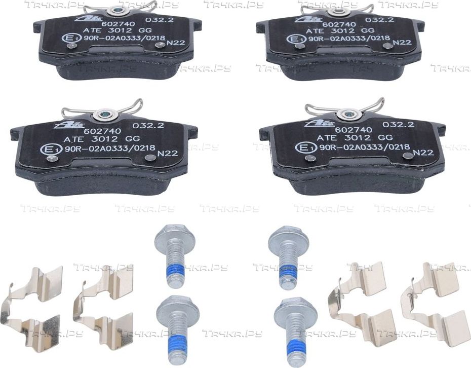 Тормозные колодки ATE задние для Citroen C4 II 2006-2011. Артикул 13.0460-2740.2