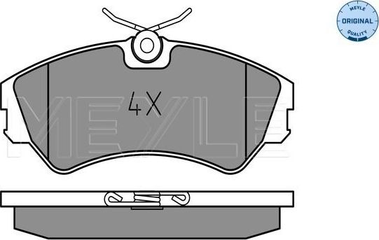 Тормозные колодки Meyle Original передние для Volkswagen Transporter T4 1990-2003. Артикул 025 201 2419