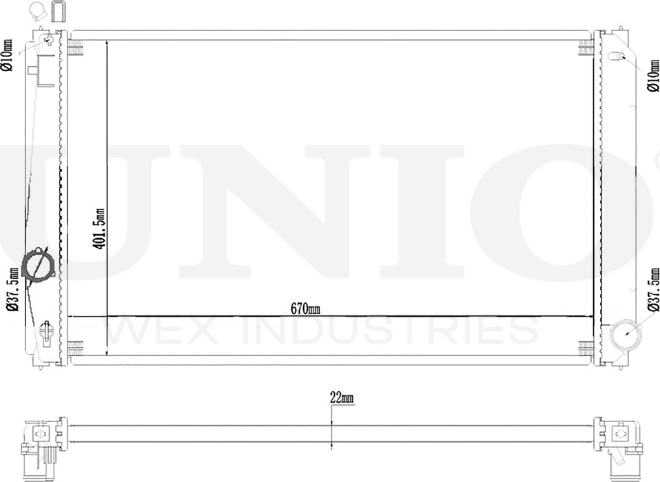 Радиатор двигателя (Unio). Артикул RAD-10044