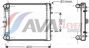 Радиатор охлаждения двигателя AVA для Porsche Boxster I (986) 1996-2004. Артикул PR2023