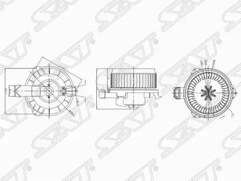 МОТОР ПЕЧКИ TOYOTA LAND CRUISER PRADO 120 02-09 H (SAT). Артикул ST8710335060