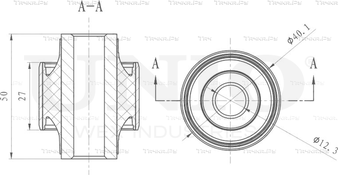 Сайлентблок амортизатора (Unio). Артикул RMP-20272