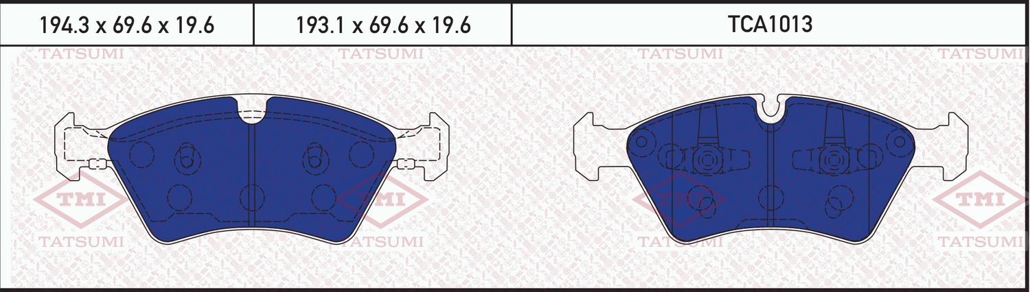 Колодки тормозные MB W164/W251/ 05- перед. (Tatsumi). Артикул TCA1013