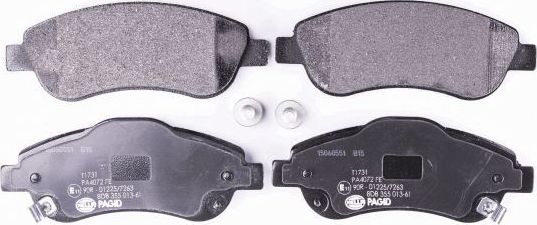 Тормозные колодки Hella. Артикул 8DB 355 013-611