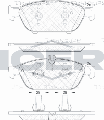 Тормозные колодки Icer для Mercedes-Benz E-Класс IV (W212, S212, C207) 2011-2016. Артикул 182103