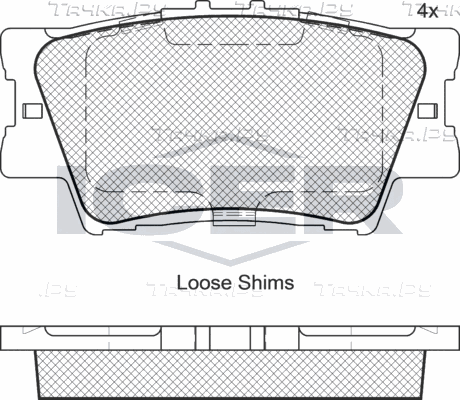 Тормозные колодки Icer задние для Toyota RAV4 IV (CA40) 2012-2019. Артикул 181761