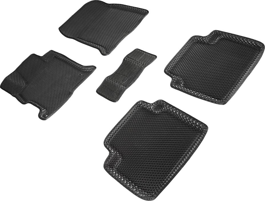 Коврики Seintex 3D EVA ромб для салона Honda Accord IX 2012-2019 ЧЕРНЫЕ. Артикул 95293