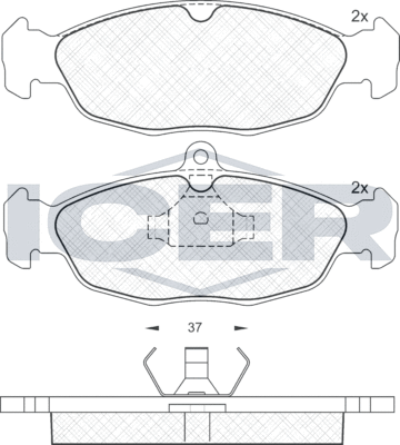 Тормозные колодки Icer. Артикул 180858