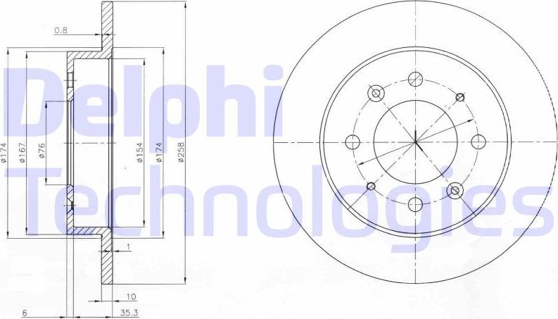Тормозной диск Delphi. Артикул BG4017