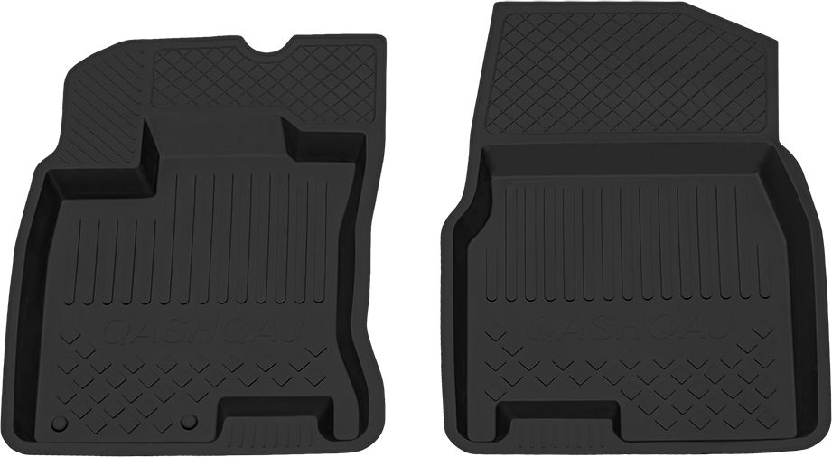 Коврики Rezkon резиновые передние для салона Nissan Qashqai I 2007-2013. Артикул 1525020100