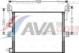 Радиатор кондиционера (конденсатор) AVA (алюминий) для Renault Premium II 2005-2013. Артикул REA5054