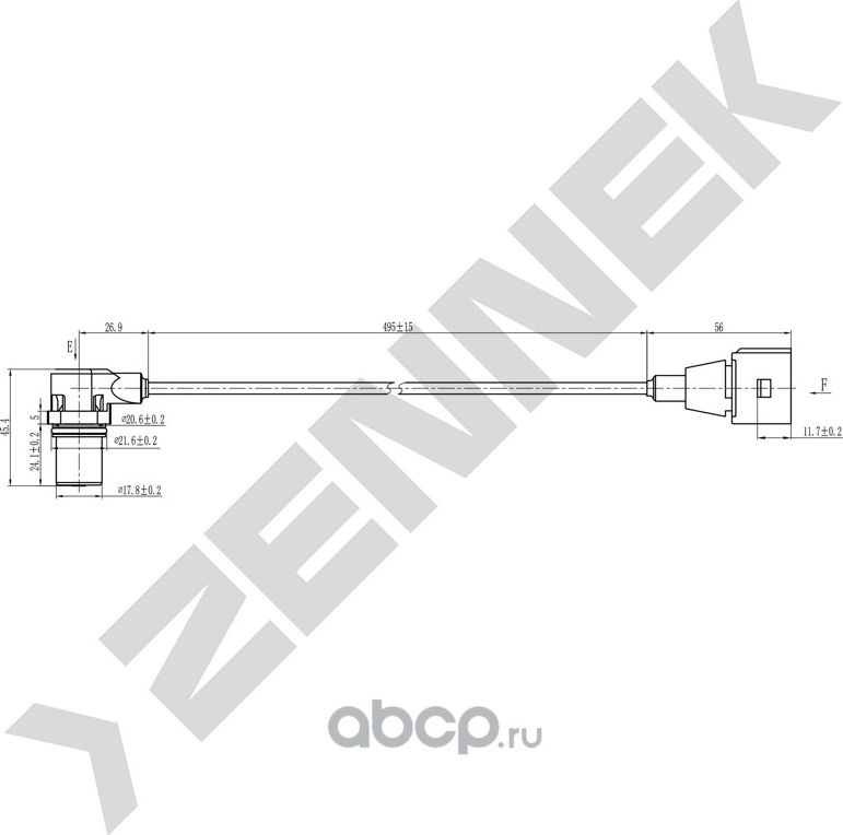 Датчик положения коленвала AUDI A3/A4/A6/A8/TT, VW GOLF/PASSAT 96 (Zennek). Артикул DCS0054