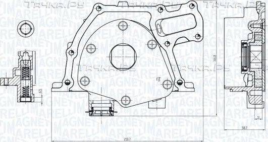 Масляный насос Magneti Marelli для Saab 9-5 II 2010-2012. Артикул 351516000017
