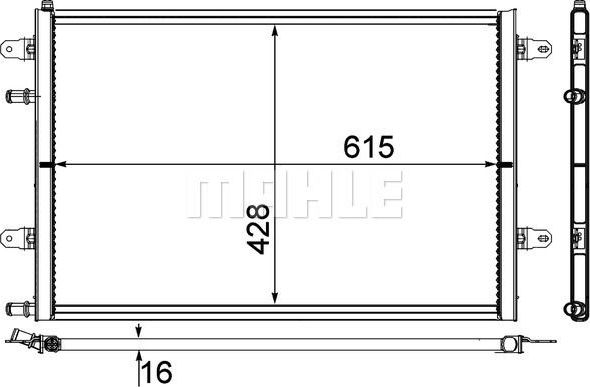 Радиатор низкотемпературный Mahle Premium для Audi A6 III (C6) 2008-2011. Артикул CIR 10 000P