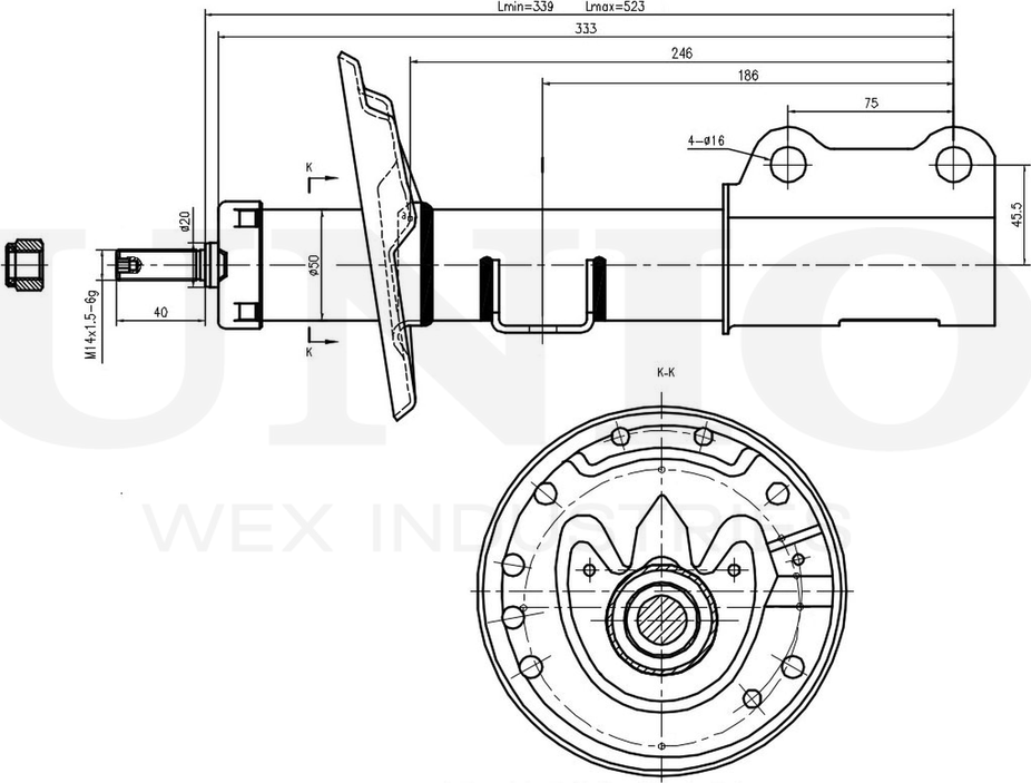 Амортизатор подвески (Unio). Артикул SAB-10303