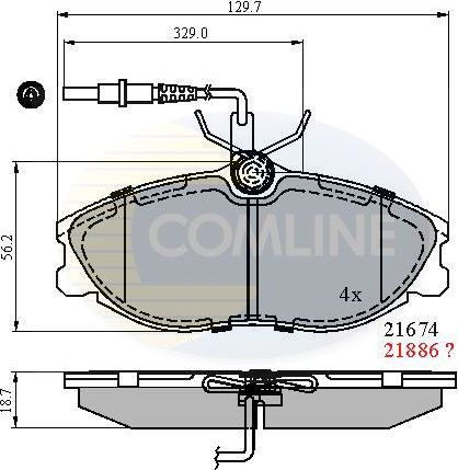 Тормозные колодки Comline Comline. Артикул CBP1340