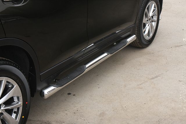 Пороги Союз-96 труба d76 с проступями для Nissan X-Trail T32 2015-2026. Артикул NXTR.81.5210