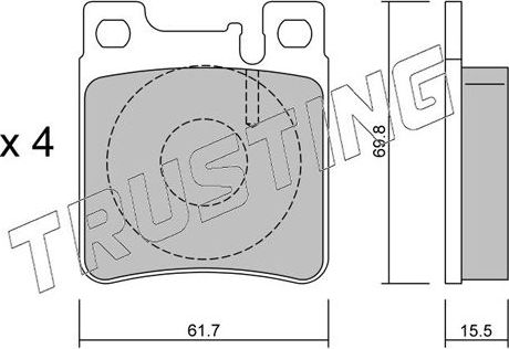 Тормозные колодки Trusting. Артикул 583.0