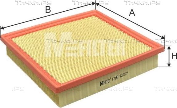 Воздушный фильтр MFilter для Toyota Yaris XP210 2020-2026. Артикул K 7195