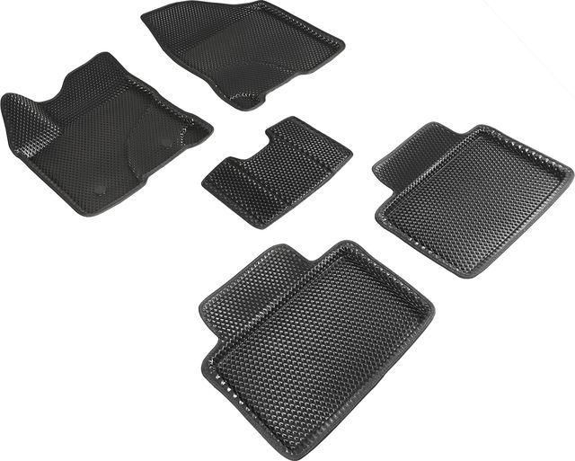 Коврики Seintex 3D EVA ромб для салона Lada Vesta 2015-2026 ЧЕРНЫЕ. Артикул 95188