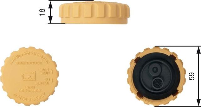 Крышка расширительного бачка Daewoo Lacetti 1.4-1. Gates. Артикул RC201