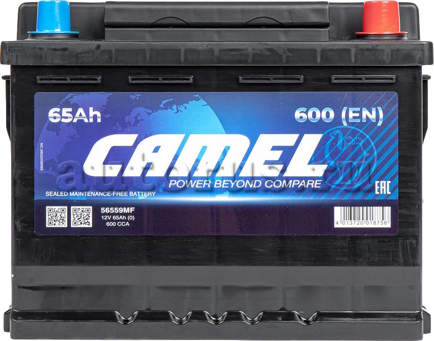 Аккумулятор CAMEL 65Ач EN600 242х175х190 обр/п. Артикул 56559MF