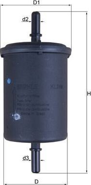 Топливный фильтр Mahle-Knecht. Артикул KL 248