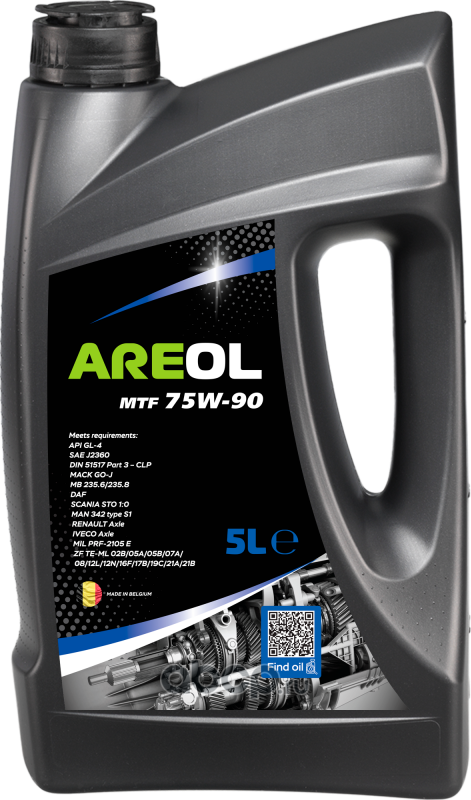 Масло трансмиссионное MTF API GL-4 75W90 полусинтетическое 5л (Areol). Артикул 75W90AR086