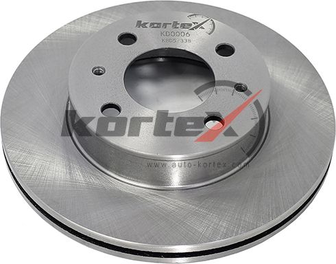 Диск тормозной HYUNDAI Accent (99-) передний (1шт.) (мин.2шт.) KORTEX. Артикул KD0006
