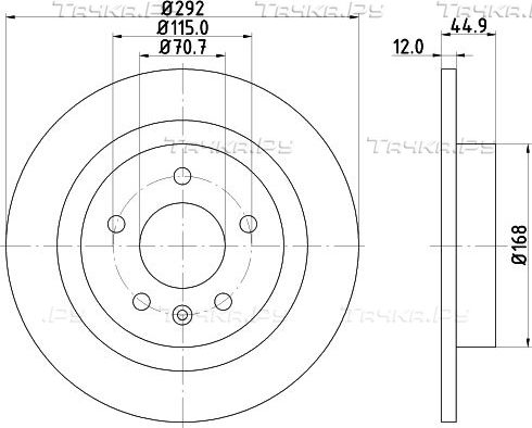 Тормозной диск Nisshinbo задний для Opel Cascada 2013-2019. Артикул ND6078K