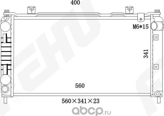 Радиатор охлаждения (сборный) для VAZ 2190 Granta (15-) (тип KDAC) (Fehu). Артикул frc1529m