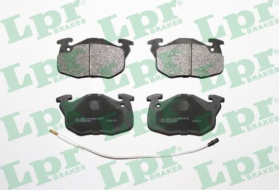 Тормозные колодки LPR передние для Renault Clio I 1990-1998. Артикул 05P1108