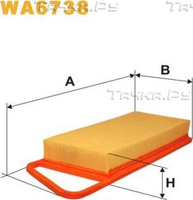Воздушный фильтр WIX Filters. Артикул WA6738