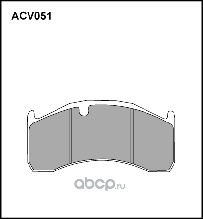 Колодки тормозные VOLVO FH дисковые (210x102x29) (4шт.) ALLIED NIPPON. Артикул ACV051K