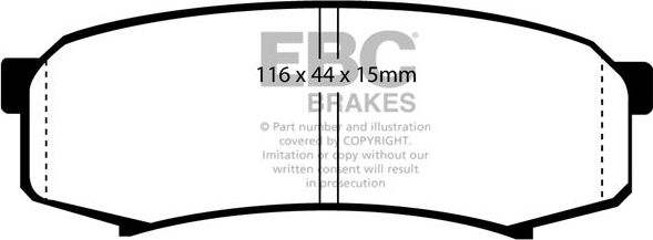 Тормозные колодки EBC Brakes. Артикул DP6993